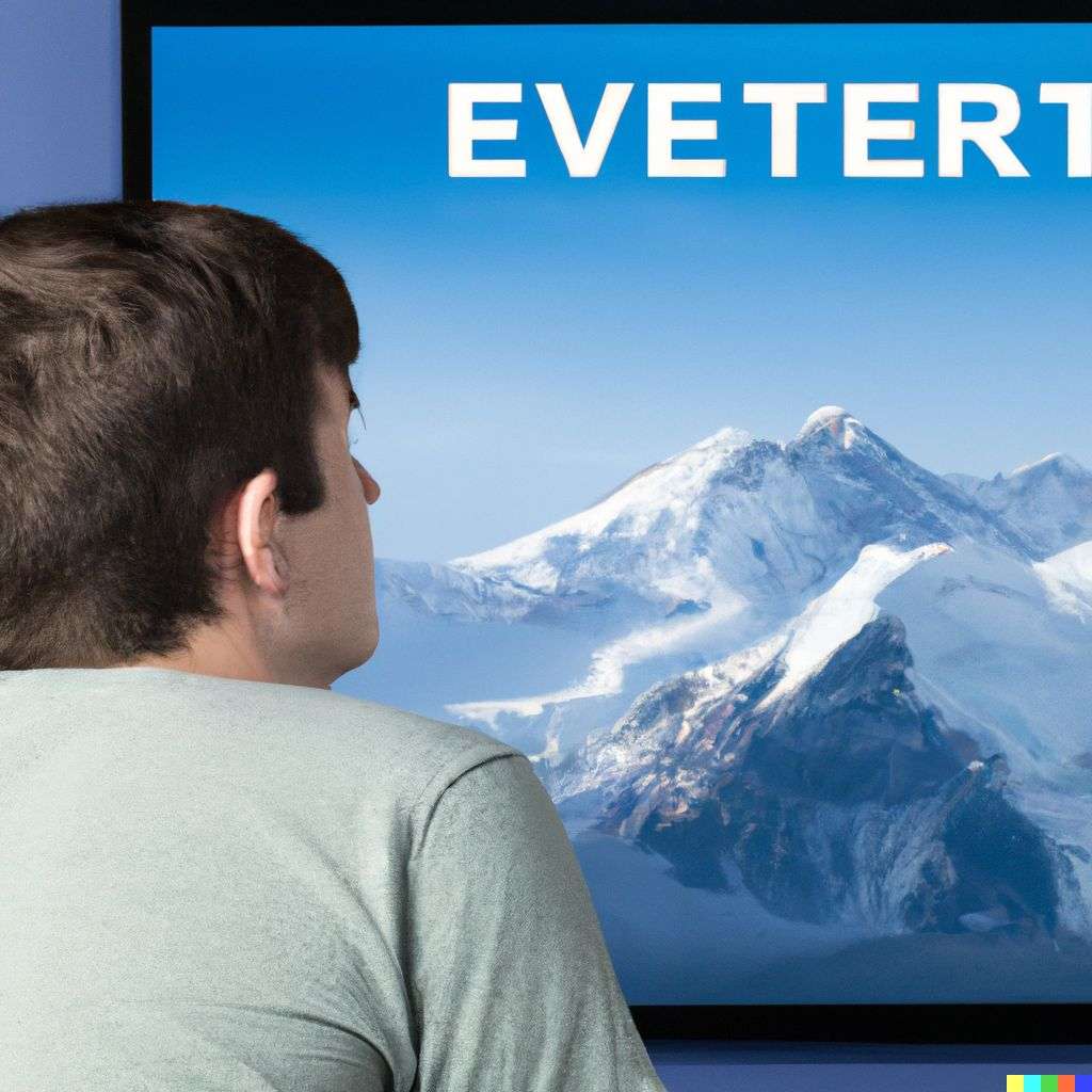 someone gazing at Mount Everest, game design